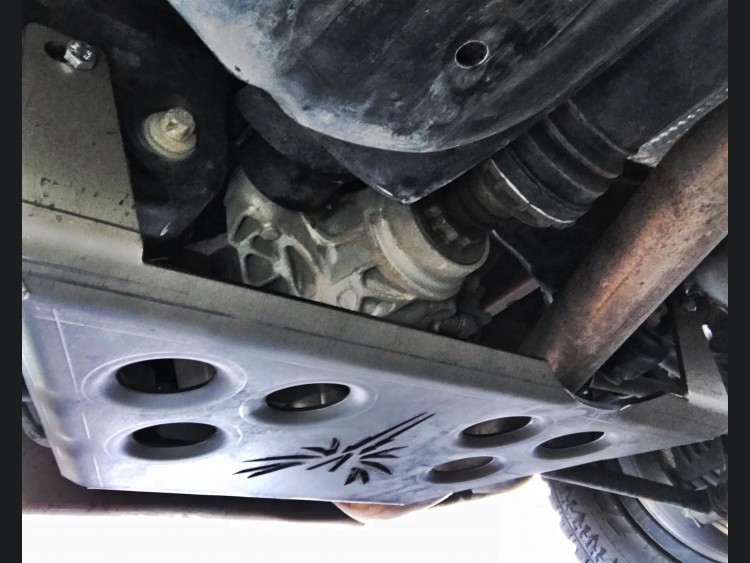 Jeep Compass Skid Plate Rear Differential Black Powdercoated Finish